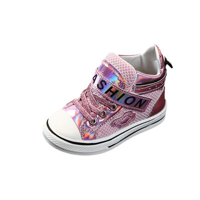 

Spring Autumn Baby Children Boys Girls PU Sequin Design Sneakers Casual Letter Printed Comfortable Anti-Slip Soft Soled Sneakers