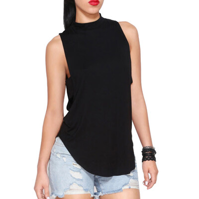 

Women Sexy Hollow O Neck Sleeveless T-Shirt Backless Halter Vest Pullover Top