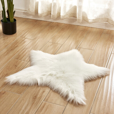 

Toponeto Pentagram floor mat Non Slip Rug Mats Hairy Soft Fluffy Faux Fur Carpet Mat Home