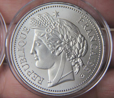 

40mm Demeter Liberty Godness France silver plated Souvenir coin