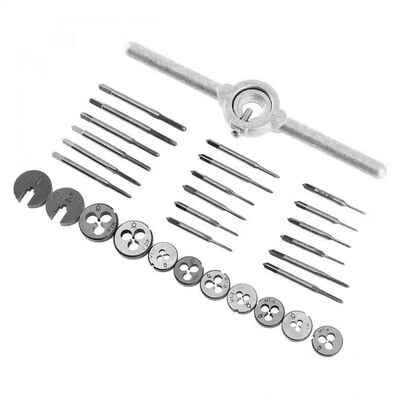 

31pcsset Mini HSS Metric Taps Die Wrench Handle Set M10M11M12M14M16M18M20M22M25 Screw