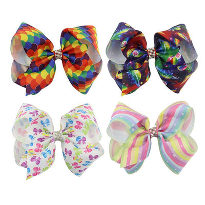 

4PCSSet Fashion Korea Girls Hair Clips Double Color Exquisite Silk Bowknot Hairpins Kids Hair Accessories