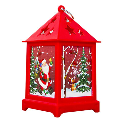 

Retro Christmas Table Lamp Decorations for Home LED Lantern Christmas Hanging Tree Decoration Battery Powered Lighting