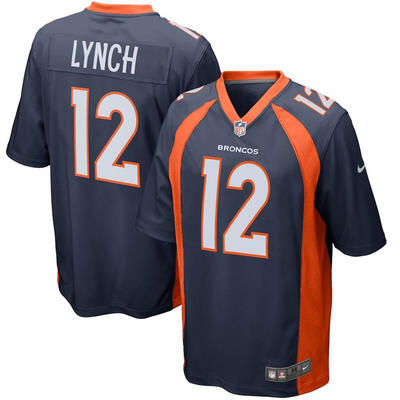 

Mens Football Jersey Denver Broncos Paxton Lynch Navy Game Jersey