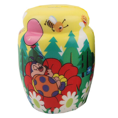 

YIWULAMini Adorable Bee Jar Doll Slow Rising Kids Stress Reliever Decompression Toy