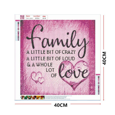 

Family Love Letter DIY 5D Diamond Painting Cross Stitch For Adults Round Full Drill Embroidery Canvas Home Wall Decorations