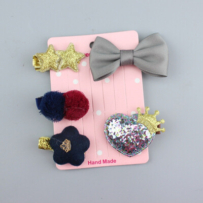 

Girls Hair Clips Cute Cartoon Bow Design Barrettes Children Princess Hair Accessories