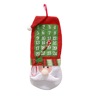 

New Cartoon Christmas Calendar Tree Ornaments Gifts Banner For Home Decor DIY Three-Dimensional Pattern Calendar