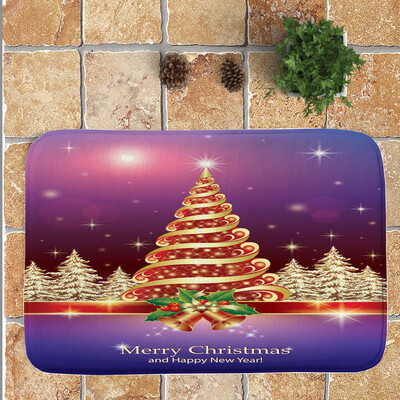 

Toponeto Christmas Festival Entrance Door Bathroom Floor Mat Indoor Bath Decor