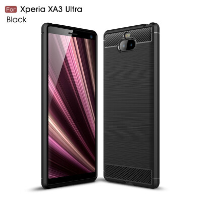 

Goowiiz Phone Case For Sony Xperia XZ3XA3XA3 Ultra Fashion Slim Carbon Fiber TPU Soft Silicone Prevent falling