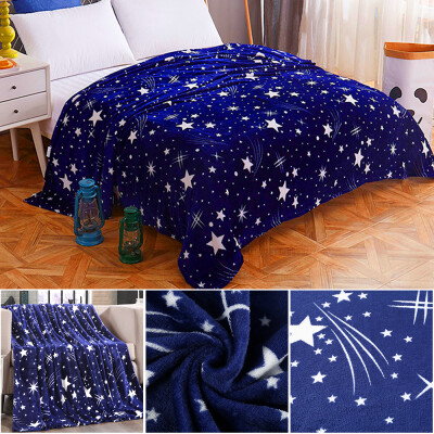 

High Quality Blanket Super Soft Warm Solid Warm Micro Plush Fleece Star Blanket Throwing Carpet Sofa Bedding