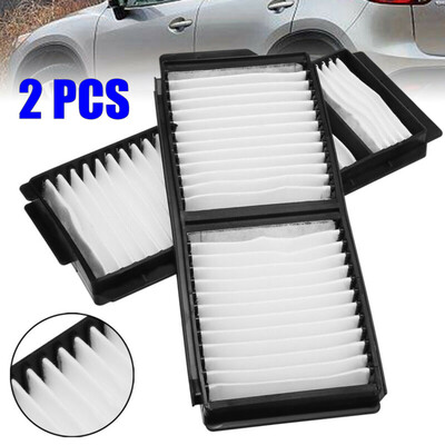 

2pcs White Cabin Air Filters Car Accessories Set Fits For Mazda 3 5 2004-2010
