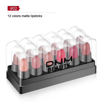 

12Pcs Mini Lipstick Set Waterproof Non-Stick Cup Jelly Change Color Lipstick Matte Lipstick Lip Balm Kit Easy to Wear