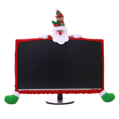 

New Christmas Decoration Christmas Computer Monitor Cover Three-dimensional Cartoon Christmas Decoration Christmas Non-woven Com