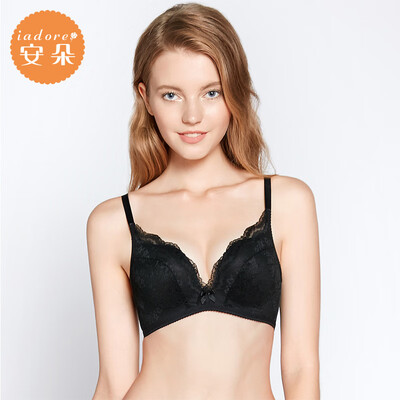 

An Lifangs Anduo sexy lace underwear without steel ring bra closed the breast bra HB0131U black BLK 85B