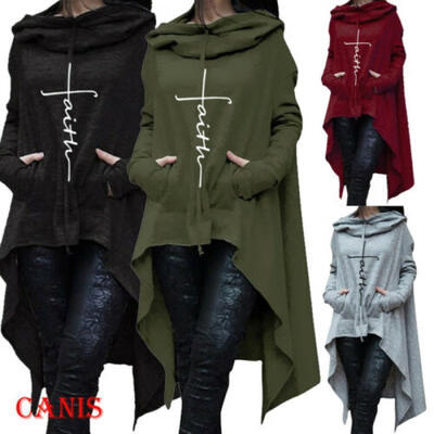 

Womens Hooded Sweatshirt Hoodies Dress Long Sleeve Pullover Jumper Sweater Tops