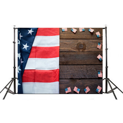 

Gobestart American Flag Background Independence Day Carnival Vinyl Photography Backdrops