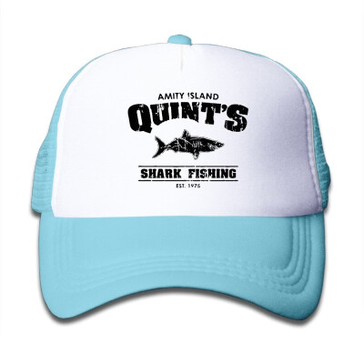 

Quintâ€s Shark Fishing Plain Hat Adjustable Back Mesh Cap For Little Kid