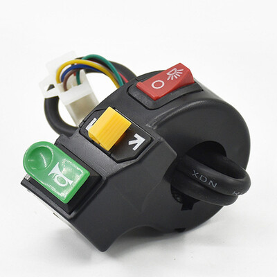 

3in1 Electric Switch Button Tricycle Bicycle Component Horn Signal Handlebar