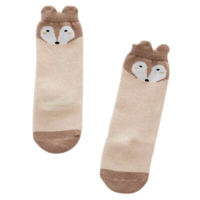 

1 Pair Newborn Kids Girl Boy Animal Pattern Anti-slip Knee High Baby Socks 0-4 Years