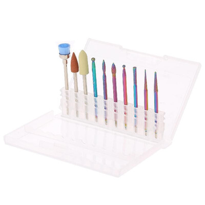 

10pcs Nail Drill Bits Set Pedicure & Manicure Replacement Drill Bits for Electric Nail Drill Remove Cuticle & Acrylic Gel Nail Pol