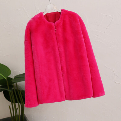 

Toponeto Women Fashion Autumn Winter Long Sleeve Casual Warm Plush Short Coat