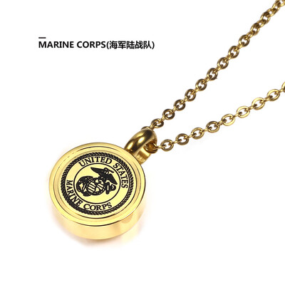 

Silver Pendant United States USMC Army Navy AIR Force Poice FIRE DEPT Memorial Urn Necklace