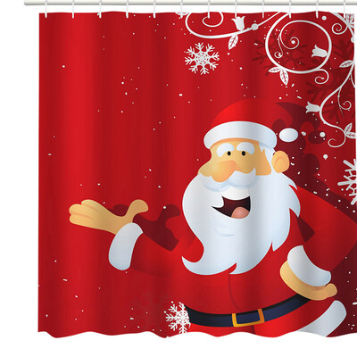 

Shower Curtain Christmas Tree Snowman Pattern Polyester Waterproof Shower Curtain Festival 8 Style 180180CM Bath Screens