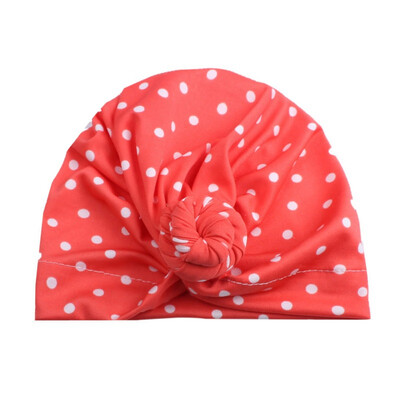 

Sweet Dot Baby Girl Hat with Bow Candy Color Baby Turban Cap for Girls Elastic Infant Accessories 1 PC