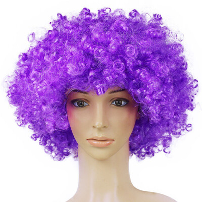 

Synthetic Performance Hair Wavy Round Clown Wig Hair Statement Fans Wig Peluca Cosplay Hair For Party Christmas Home Decoration