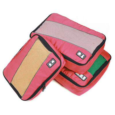 

Toponeto 3 Pcs Nylon Unisex Packing Cubes Clothes Luggage Travel Bag Organizers
