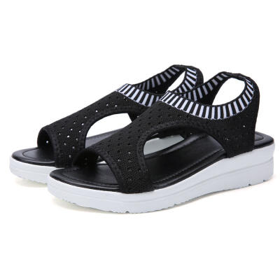 

2019 Sandals Women Summer Shoes Breathable Female Shoes Ladies Slip On Flat Platform Sandals Shoes Woman Sandalias size 35-43