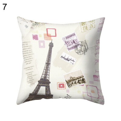 

Eiffel Tower Heart Leaf Flower Pillow Case Cushion Cover Sofa Bed Car Cafe Decor