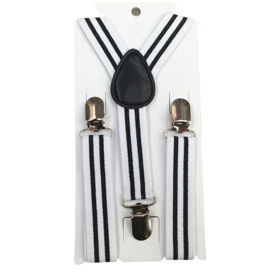 

New Boys Girls Stripes Y-Back Suspenders Child Elastic Adjustable Clip-On Braces 2-8Y