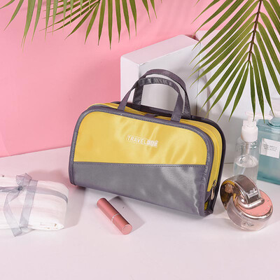 

Toponeto Color Bumper Cosmetic Bag Large Capacity Travel Multi Function Two In One Bag Ha