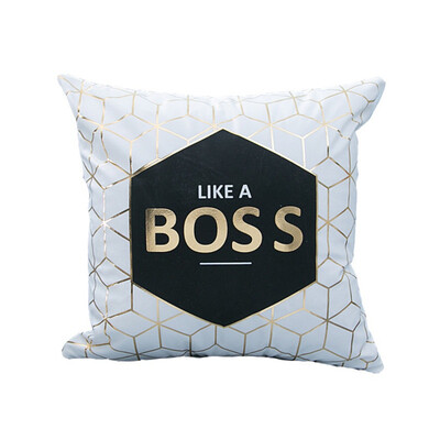 

Hight Quality Bronzing Gold Pillow Pillowcase Cotton Linen Printed 4545 CM