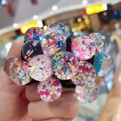 

Cute Women Girl Sequin Glass Ball Design Elastic Hair Accessory Band Rope Ponytail Holder Headbands new