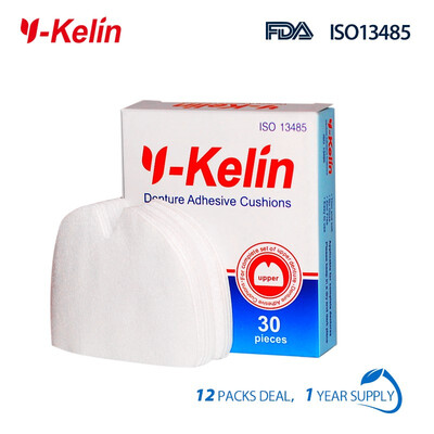 

Y-Kelin Denture Adhesive CushionUpper 30 pads for upper false teeth upper denture upper jaw