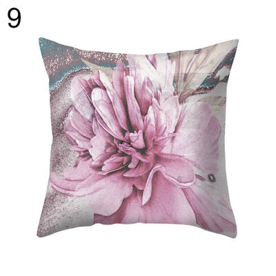 

Flower Peony Throw Pillow Case Cushion Cover Sofa Bed Car Cafe Office Decoration