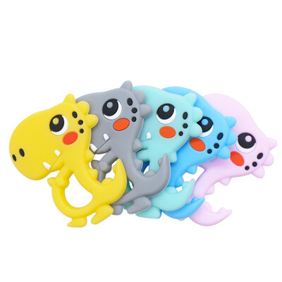 

Wholesale Colorful Dinosaur Dino Shape Design Food Grade Molar Silicone Teether Child Toddler Kids Baby Chew Teething Toys