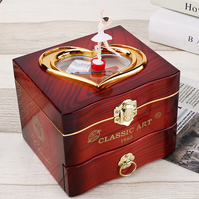 

YIWULARetro Dancing Girl Clockwork Dressing Music Box Home Decor Childrens Gifts