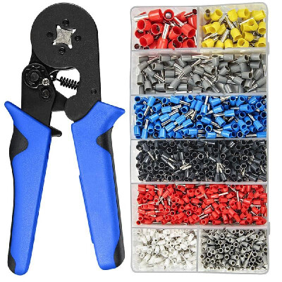 

Ferrule Crimping Tool Kit Ferrule Crimper Plier 1200Pcs Wire Ferrules Ends Terminals