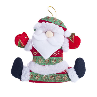 

Toponeto Santa Claus Snowman Elk Cloth Art Hanging Ornament Christmas Decoration Home