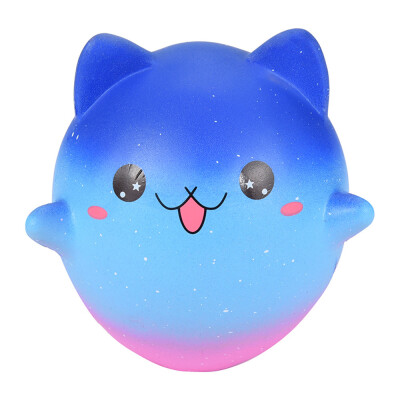 

Gobestart Jumbo Cartoon Galaxy Kitty Squishies Scented Cream Super Slow Rising Squeeze Toy