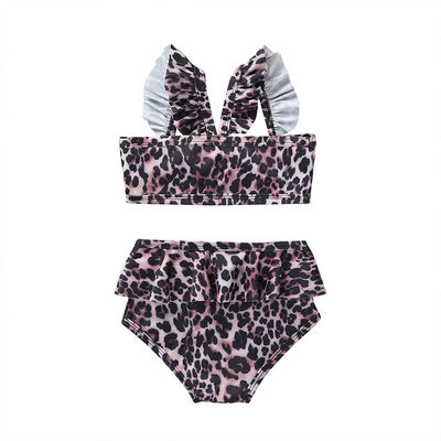 

Summer Toddler Baby Girls Leopard Flower Swimwear Bathing Suit Bikini Set Swimsuit Baby Girls Clothing Children Beachwear