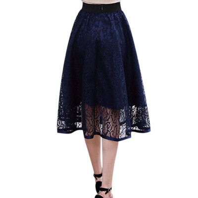 

Summer Fashion Womens Ball Gown Pleated Elegant Organza Tulle Saias Knee-Length Tulle Skirt