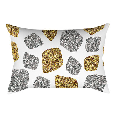 

〖Follure〗Pink small fresh printing square pillowcase home decoration car sofa 30X50cm