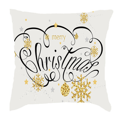

Tailored Merry Christmas Short Plush Pillowcase Sofa Pad Set Home Decoration 18x18 Inch