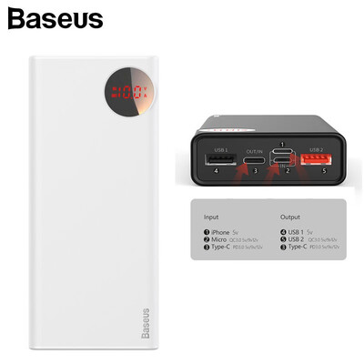

Digital Display Quick charge PD30QC30 Power Bank for HuaweiXiaomiiPhone 20000mAh 3 input&3 out put powerbank for notebook