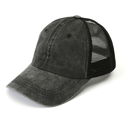 

Fashion Women Summer Ponytail Cap Adjustable Mesh Cap Trucker Baseball Cap Hat Girl Sun Hat